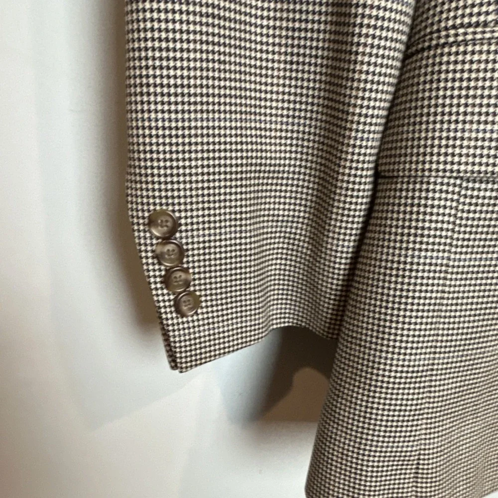Jos. A. Bank Black‎ White Houndstooth Blazer Classic Business Fit 40R